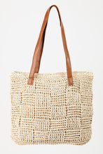 Load image into Gallery viewer, Fame Braided Faux Leather Strap Tote Bag
