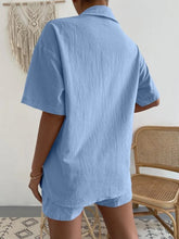 Load image into Gallery viewer, Button Up Short Sleeve Shirt and Shorts Set
