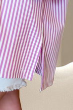 Load image into Gallery viewer, Striped Round Neck Three-Quarter Sleeve T-Shirt
