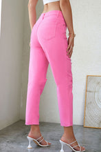 Load image into Gallery viewer, Star Raw Hem Distressed Jeans
