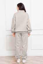 Load image into Gallery viewer, Half Zip Long Sleeve Sweatshirt and Pants Set
