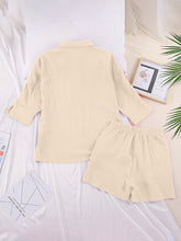 Load image into Gallery viewer, Texture Button Up Shirt and Shorts Set
