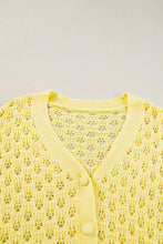 Load image into Gallery viewer, Openwork V-Neck Long Sleeve Cardigan
