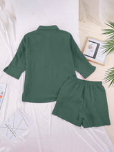 Load image into Gallery viewer, Texture Button Up Shirt and Shorts Set

