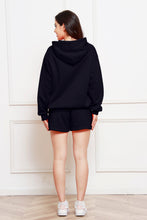 Load image into Gallery viewer, Drop Shoulder Long Sleeve Hoodie and Shorts Set
