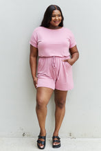 Load image into Gallery viewer, Zenana Chilled Out Full Size Short Sleeve Romper in Light Carnation Pink
