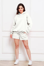 Load image into Gallery viewer, Drop Shoulder Long Sleeve Hoodie and Shorts Set
