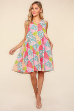 Load image into Gallery viewer, Haptics Full Size Babydoll Floral Patchwork Dress with Side Pockets
