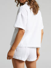 Load image into Gallery viewer, Texture Button Up Shirt and Shorts Set
