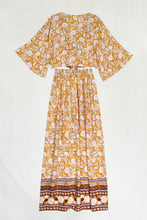Load image into Gallery viewer, Printed Half Sleeve Top and Slit Skirt Set
