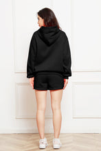 Load image into Gallery viewer, Drop Shoulder Long Sleeve Hoodie and Shorts Set
