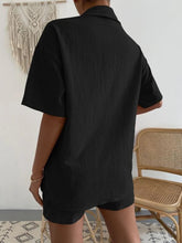 Load image into Gallery viewer, Button Up Short Sleeve Shirt and Shorts Set
