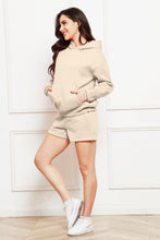 Load image into Gallery viewer, Drop Shoulder Long Sleeve Hoodie and Shorts Set
