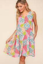 Load image into Gallery viewer, Haptics Full Size Babydoll Floral Patchwork Dress with Side Pockets
