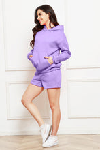 Load image into Gallery viewer, Drop Shoulder Long Sleeve Hoodie and Shorts Set
