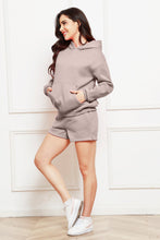 Load image into Gallery viewer, Drop Shoulder Long Sleeve Hoodie and Shorts Set
