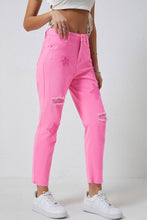 Load image into Gallery viewer, Star Raw Hem Distressed Jeans
