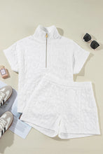 Load image into Gallery viewer, Half Zip Short Sleeve Top and Shorts Set
