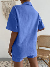 Load image into Gallery viewer, Button Up Short Sleeve Shirt and Shorts Set

