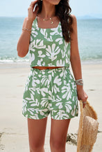 Load image into Gallery viewer, Printed Cropped Tank and Shorts Set
