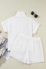 Load image into Gallery viewer, Half Zip Short Sleeve Top and Shorts Set
