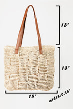 Load image into Gallery viewer, Fame Braided Faux Leather Strap Tote Bag

