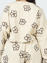 Load image into Gallery viewer, Floral Dropped Shoulder Sweatshirt and Shorts Set
