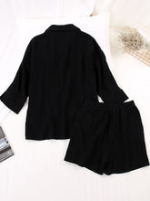 Load image into Gallery viewer, Texture Button Up Shirt and Shorts Set
