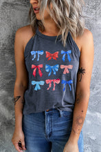 Load image into Gallery viewer, Bow Graphic Round Neck Tank
