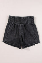 Load image into Gallery viewer, High Waist Raw Hem Denim Shorts
