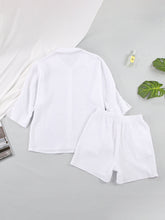 Load image into Gallery viewer, Texture Button Up Shirt and Shorts Set
