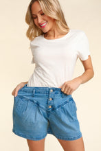 Load image into Gallery viewer, Haptics High Rise Button Fly Washed Denim Shorts
