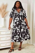 Load image into Gallery viewer, Double Take Printed Surplice Balloon Sleeve Dress
