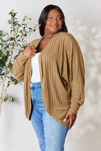 Load image into Gallery viewer, Basic Bae Full Size Ribbed Cocoon Cardigan
