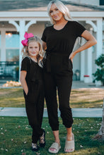 Load image into Gallery viewer, Belted V-Neck Jogger Jumpsuit
