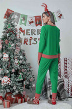 Load image into Gallery viewer, Full Size MERRY CHRISTMAS Graphic Top and Pants Lounge Set
