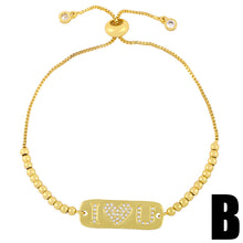 Load image into Gallery viewer, Rhinestone Letter Bracelet
