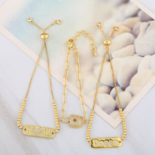 Load image into Gallery viewer, Rhinestone Letter Bracelet
