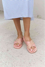 Load image into Gallery viewer, Forever Link Studded Cross Strap Sandals in Blush
