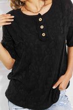 Load image into Gallery viewer, BOMBOM At The Fair Animal Textured Top in Black
