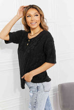 Load image into Gallery viewer, BOMBOM At The Fair Animal Textured Top in Black
