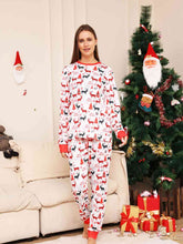 Load image into Gallery viewer, Full Size Reindeer Print Top and Pants Set
