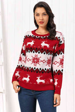 Load image into Gallery viewer, Reindeer Round Neck Sweater
