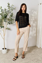 Load image into Gallery viewer, Double Take Ribbed Trim Round Neck Knit Top
