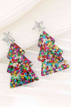 Load image into Gallery viewer, Christmas Tree Acrylic Earrings
