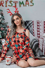 Load image into Gallery viewer, Christmas Asymmetrical Neck Long Sleeve Dress
