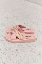 Load image into Gallery viewer, Forever Link Studded Cross Strap Sandals in Blush
