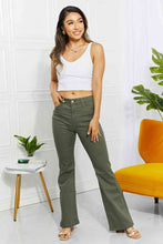 Load image into Gallery viewer, Zenana Clementine Full Size High-Rise Bootcut Jeans in Olive

