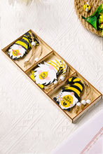 Load image into Gallery viewer, 3-Pack Bee Wood Gnome Ornaments
